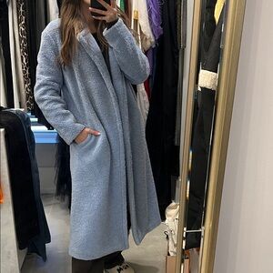 Something Navy Light Blue Teddy Jacket